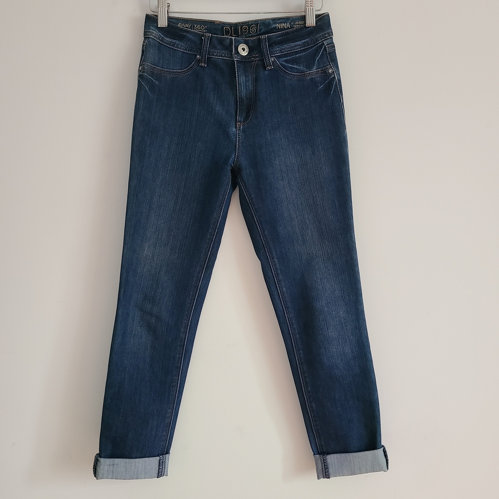 DL1961 Dark Blue High-Rise Skinny Jeans 25